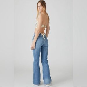 BDG Lace Up Flare Jeans
